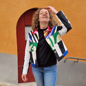 Veste femme colorée en toile de coton Confectionnée à la commande