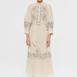 Robe longue brodée Ziggy